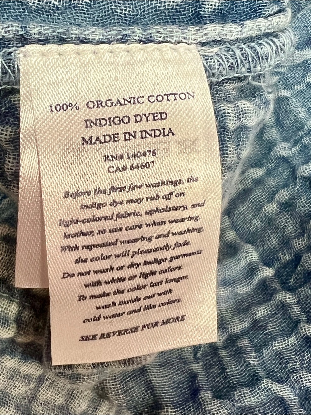 Faherty Dune Cotton Gauze Indigo Shorts NWT Sz L - Picture 5 of 5